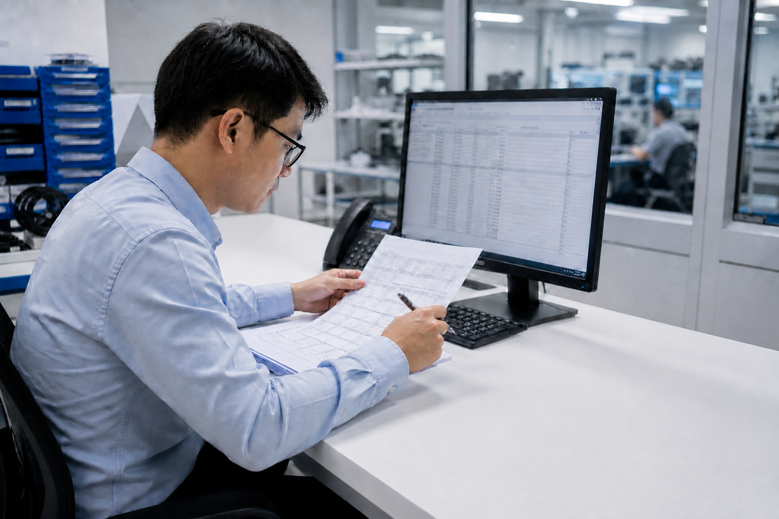 Illustrative BOM sourcing service scene